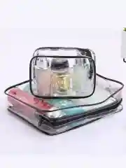 Черный косметичка женская дорожная, прозрачная
