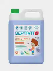 Гель для стирки SEPTIVIT "Все Виды Тканей: Голубой лён", 5 л