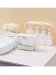 Белый косметичка женская дорожная, прозрачная