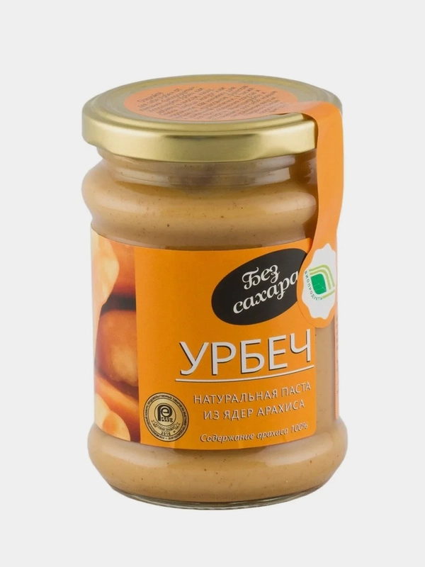 Урбеч Биопродукты натуральная паста из ядер арахиса, 280 г