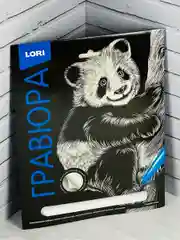 Картина для рисования творчества Панда эффект серебро Лори