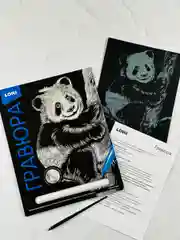 Картина для рисования творчества Панда эффект серебро Лори