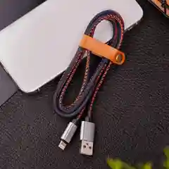Кабель USB-A REXANT, lightning для Apple, 2.4 A, 1 м, в нейлоновой оплетке