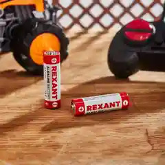 Батарейка REXANT, алкалиновая, AA/LR6, 1,5 В, пальчиковая, 2 штуки