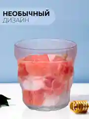 Красный стакан набор 1, 2, 6 шт КАРТОФАН стеклянный для виски бренди коктелей воды сока 300 360 мл