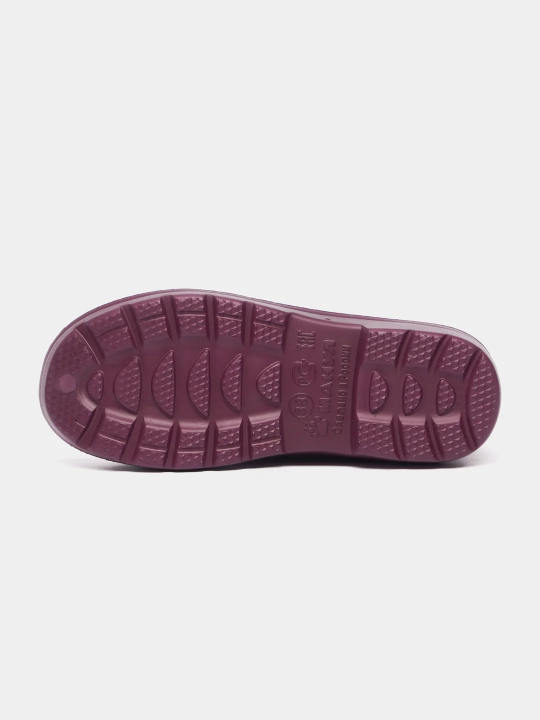 Бордовый галоши женские, утепленные, 37-41