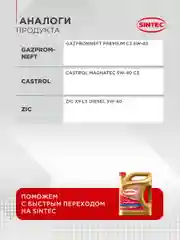 Моторное масло SINTEC PLATINUM 7000 SAE 5W-40, API SP, ACEA C3 Синтетическое