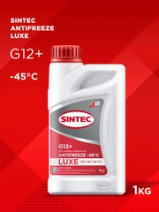 SINTEC LUXE G12+ -45 карбоксилатный антифриз 1кг для двигателя автомобиля, красный