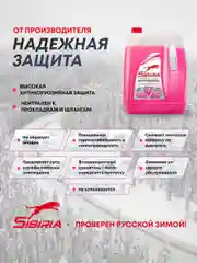 Антифриз для двигателя автомобиля SIBIRIA ANTIFREEZE G12+ (-40), 10 кг