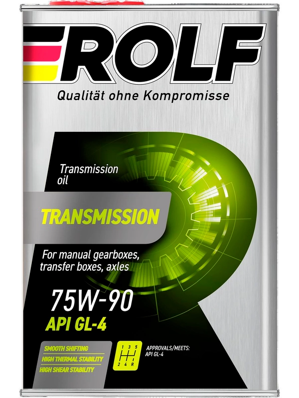Масло трансмиссионное ROLF Transmission SAE 75W-90, API GL-4, полусинтетическое, 4 л