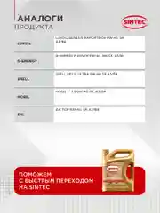 Моторное масло SINTEC PREMIUM 9000 SAE 0W-40, API SP/CF, ACEA A3/B4 Синтетическое