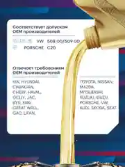 Моторное масло MIRAX MX9 SAE 0W-20, API SN PLUS, ACEA C5 Синтетическое