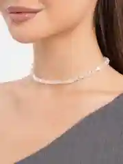 Прозрачный чокер из кристаллов