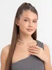 Прозрачный чокер из кристаллов