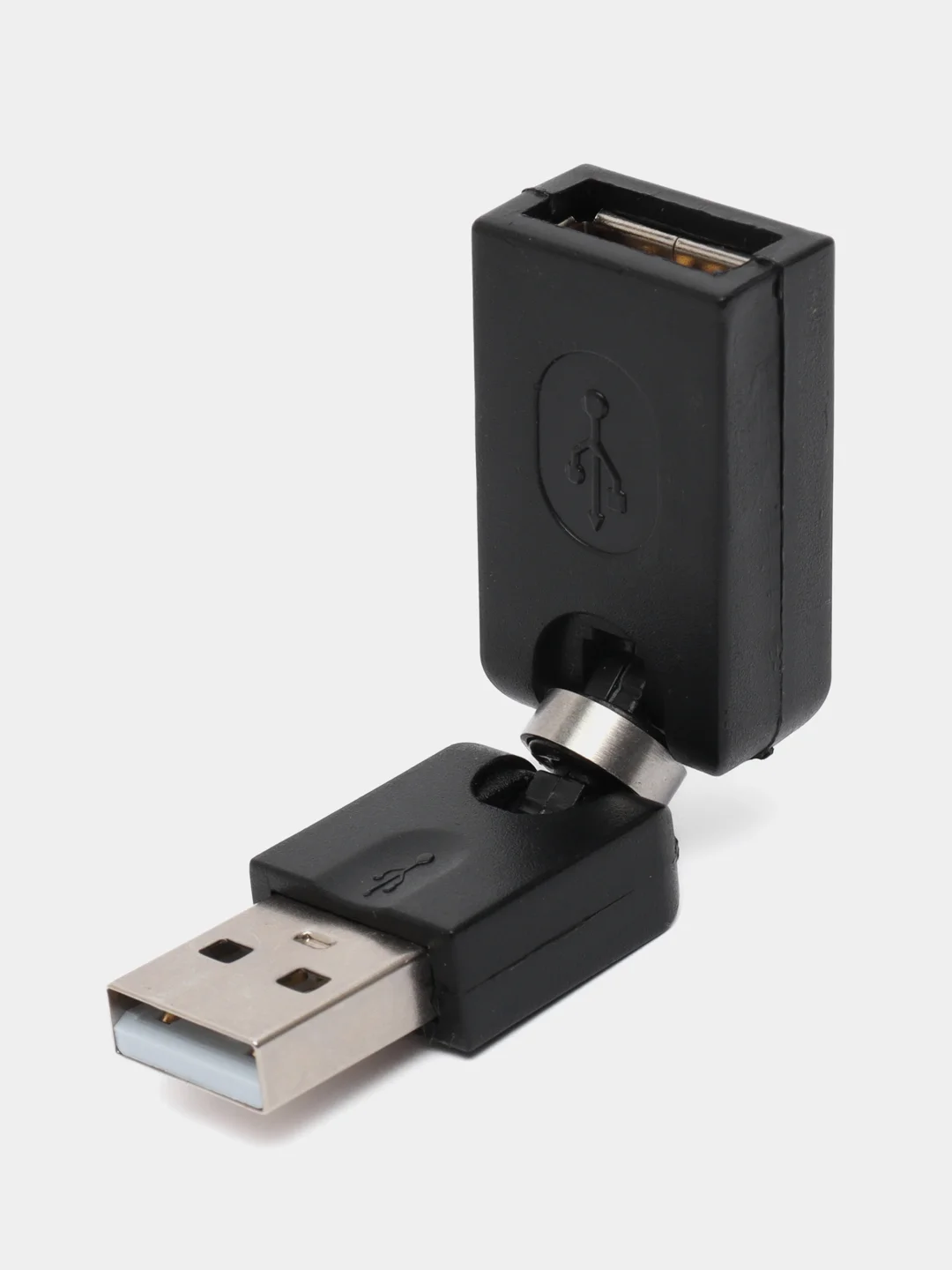 Угольный поворотный адаптер переходник, угловой USB 2.0, штекер USB гнездо 360 градусов