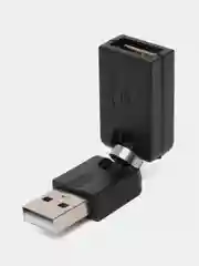 Угольный поворотный адаптер переходник, угловой USB 2.0, штекер USB гнездо 360 градусов