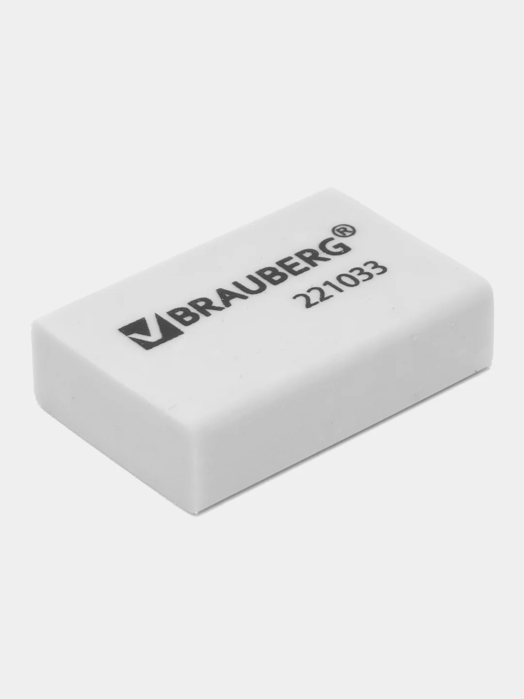 Ластик BRAUBERG Classic, 26*17*7 мм, белый, прямоугольный. 1/3/5шт