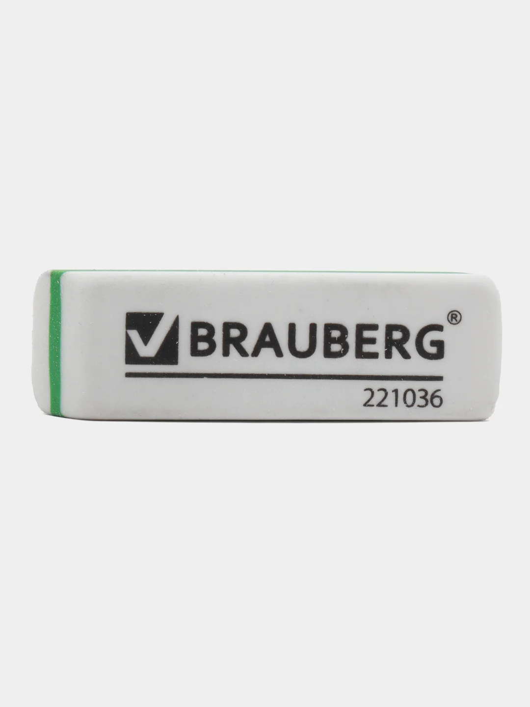 Ластик BRAUBERG, 57*18*8мм, белый, прямоугольный, скошенные края. 1/3/5шт