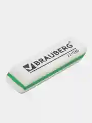 Ластик BRAUBERG, 57*18*8мм, белый, прямоугольный, скошенные края. 1/3/5шт