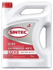 SINTEC LUXE G12+ -45 карбоксилатный антифриз 5кг для двигателя автомобиля, красный