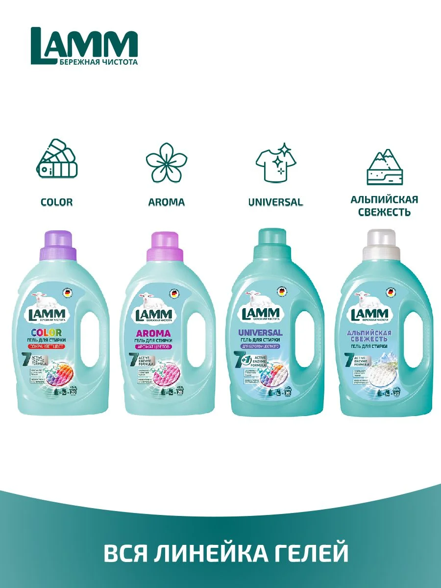 LAMM Extra Clean гель для стирки белья с пятновыводителем бесфосфатный