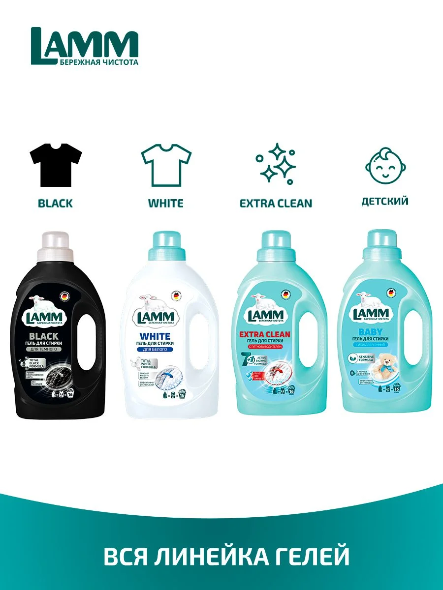 LAMM Extra Clean гель для стирки белья с пятновыводителем бесфосфатный