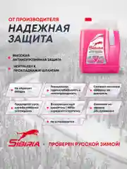 Антифриз для двигателя автомобиля SIBIRIA ANTIFREEZE G12+ (-50)