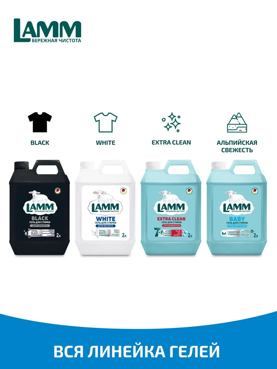LAMM White гель для стирки белого и светлого белья бесфосфатный