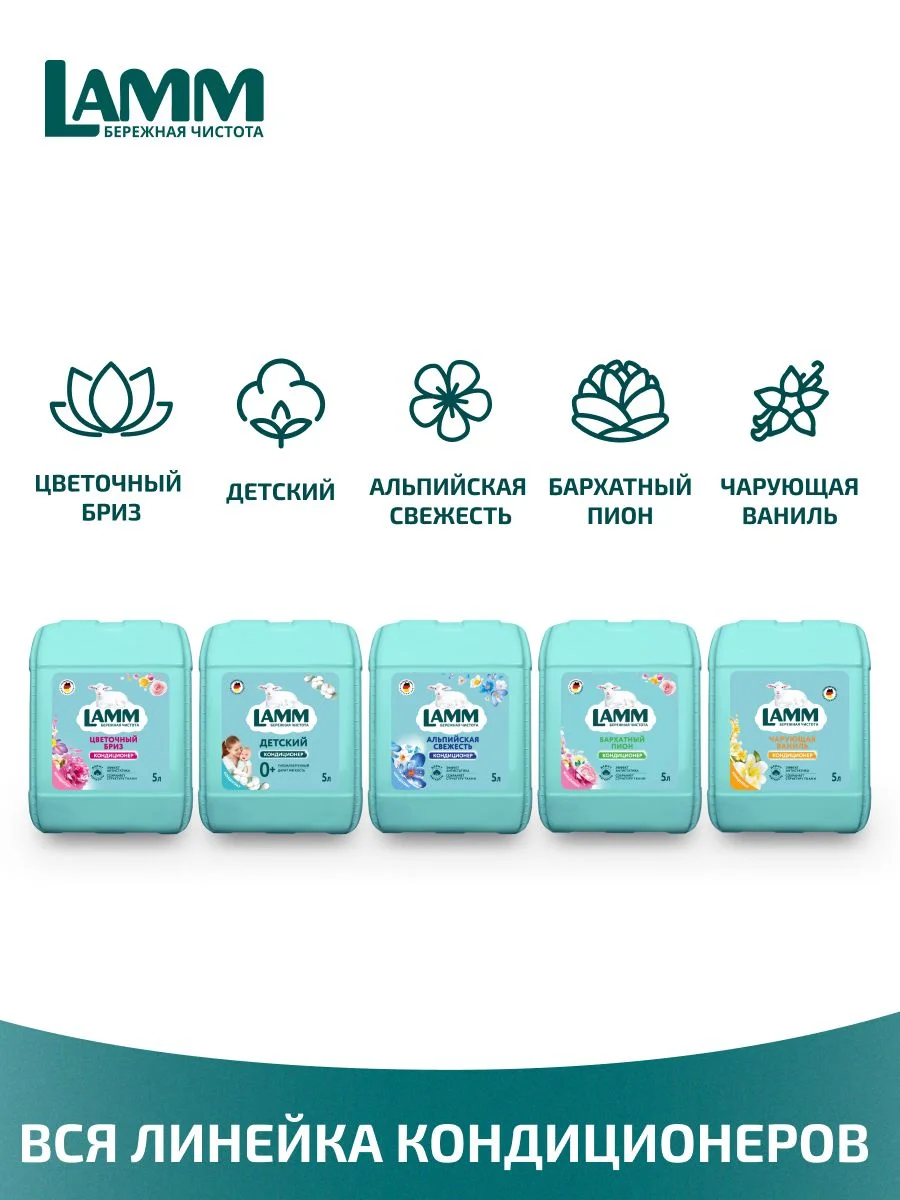 LAMM Бархатный пион кондиционер для белья универсальный концентрат ополаскиватель