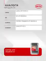 Трансмиссионное масло SINTEC ATF VI жидкость для автоматических трансмиссий