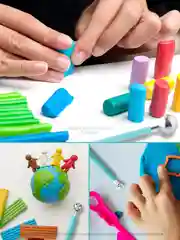 Бирюзовый бульки/стеки для моделирования цветов, для лепки из глины, холодного фарфора, мастики