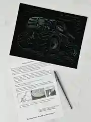 Картина для выцарапывания Машина Внедорожник Лори