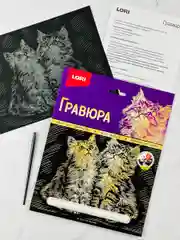 Картина на фольге Котята Котенок кошка эффект золото Лори