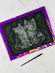 Картина на фольге Котята Котенок кошка эффект золото Лори