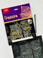 Набор для рисования Милые котята Котенок эффект золото Лори