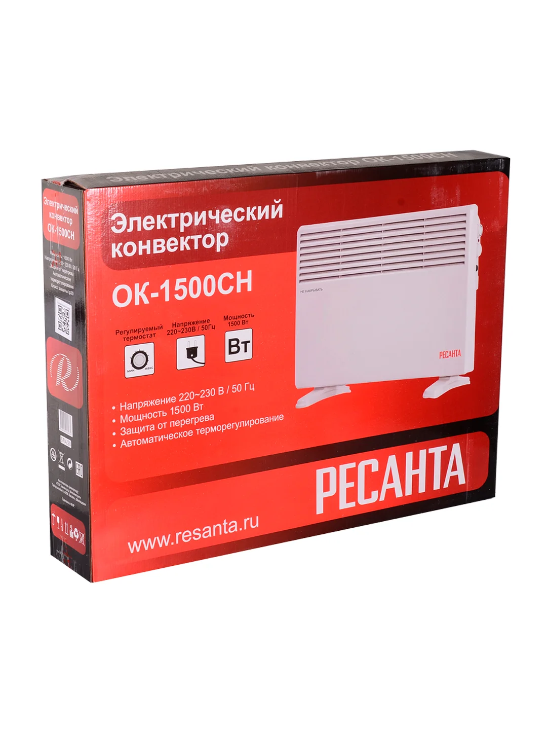 Конвекторный обогреватель Ресанта ОК-1500СН (1,5 кВт) электрический конвектор 67/4/20