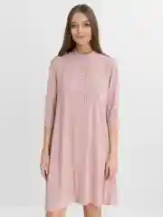 Коралловый меланж платье летнее женское в горошек
