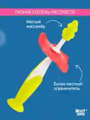 Зеленый щетки - массажёры, прорезыватель, грызунки детские FLOWER от ROXY-KIDS, 2 шт