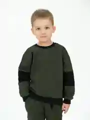 Зелёный хаки костюм для мальчика, Утенок, утеплённый, на флисе