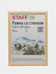 Рамка для фото 21х30 см А4 Staff 391386, стекло, багет 16 мм, дерево, комплект 3 шт