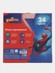 Карандаши цветные - 24 цветов, корпус деревянный, трехгранные