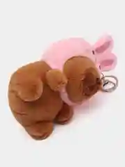 Розовый мягкий брелок для рюкзака и ключей "Капибара"