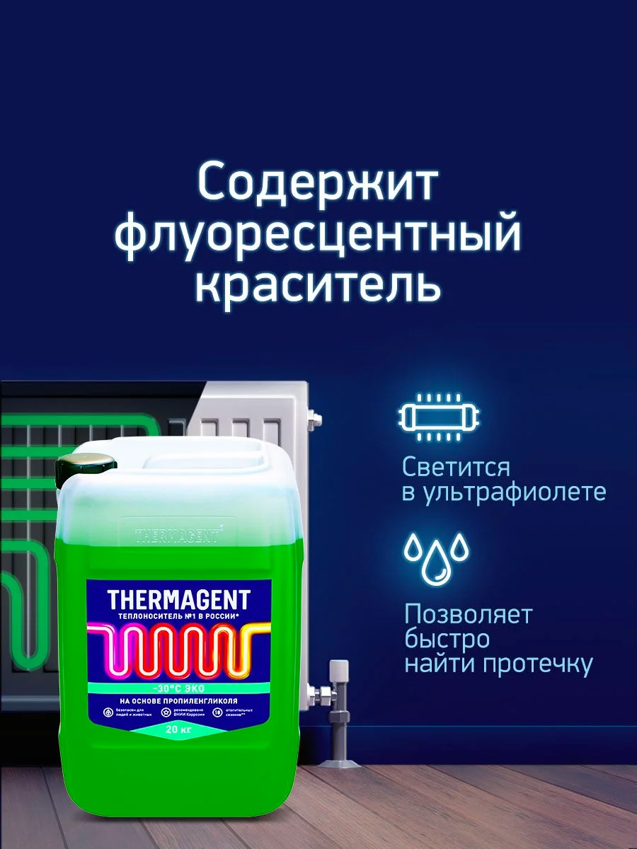 Теплоноситель Thermagent ЭKO -30 пропиленгликоль, Термагент Eko