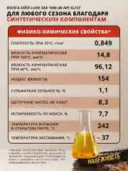 Полусинтетическое моторное масло Волга-Ойл LUXE SAE 10W-40 API SL/CF Volga Oil
