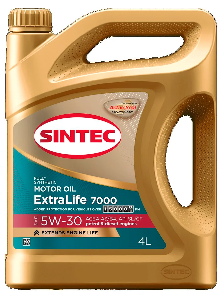 Моторное масло SINTEC EXTRALIFE 7000 SAE 5W-30, API SL/CF, ACEA A3/B4 Синтетическое