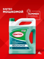 Стеклоомывающая жидкость SINTEC "МОШКОМОЙ" 4л, стеклоомыватель, летний, стеклоомывайка