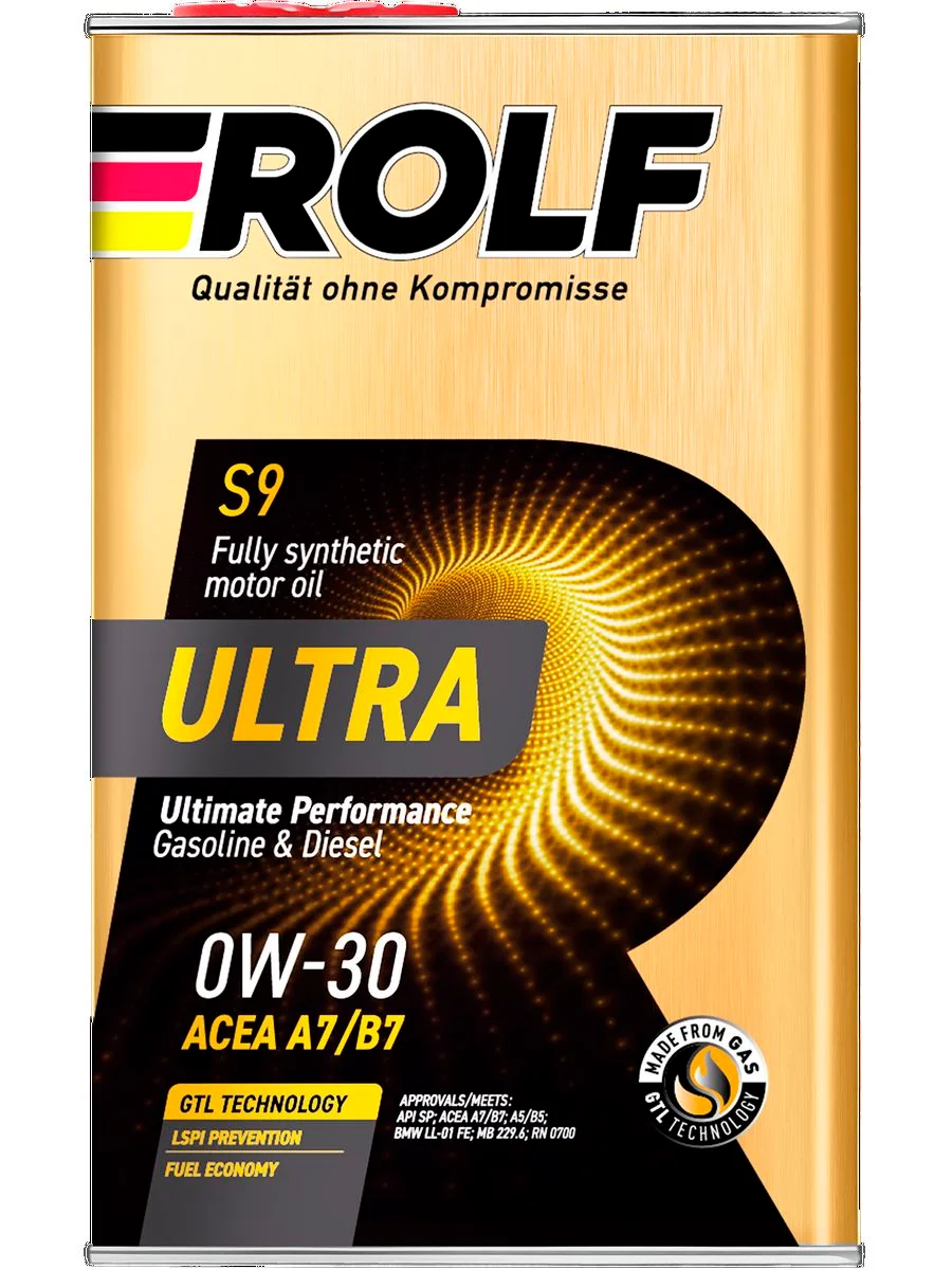 Масло моторное ROLF ULTRA SAE 0W-30, API SP, ACEA A7/B7 Синтетическое