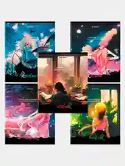 Тетрадь 80 л., А5, клетка, "Anime Girls"