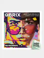 Желтый фото-конструктор, мозаика из фотографии Qbrix для детей и взрослых, 40х40 см