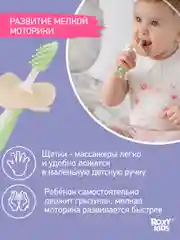 Мятный щетки - массажёры, прорезыватель, грызунки детские FLOWER от ROXY-KIDS, 2 шт